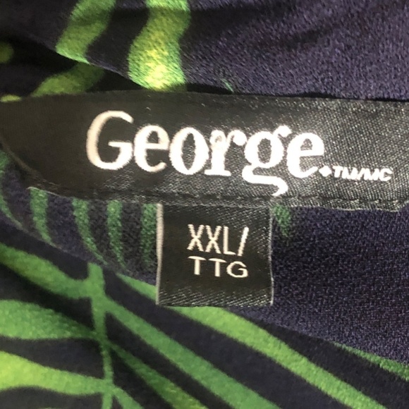 Womens Blue & Green Sleeveless Sheer Dress. Size XXL. - Picture 5 of 5